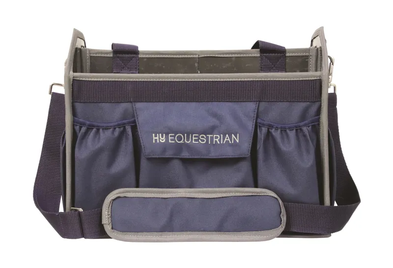 Hy Equestrian Accessories Grooming Bag - Navy/Grey